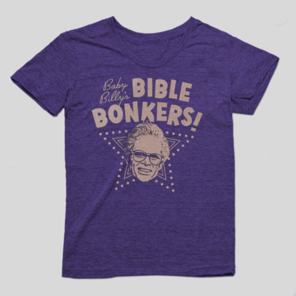 Baby Billy's Bible Bonkers Women's T-Shirt L The Righteous Gemstones NWT